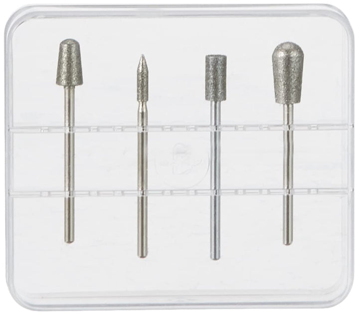 Bausch 1749 Diamantfräser Set, 4 Diamant-Aufsätze für Bausch Manikür- und Pediküre Geräte, zum Enter