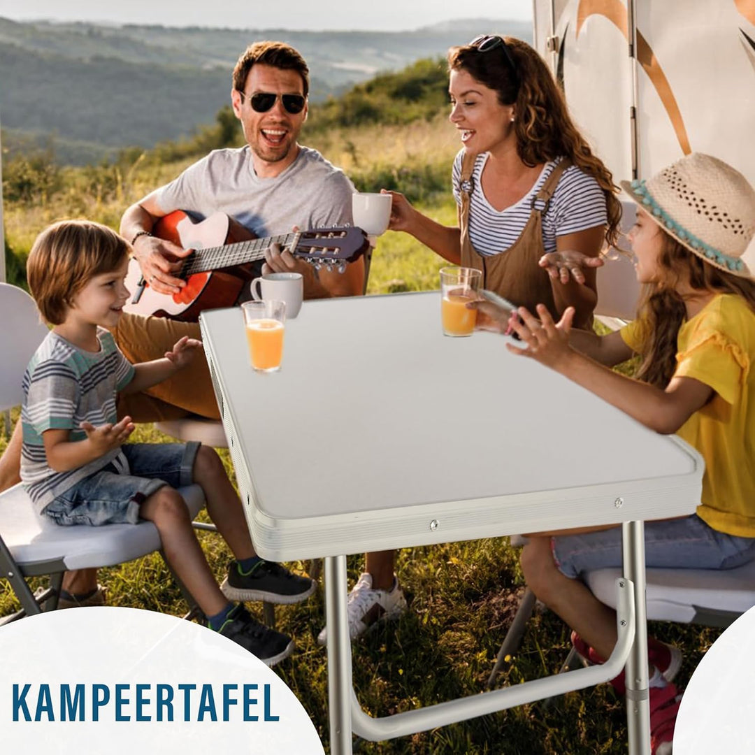 Gartentisch klappbar | Wetterfester Aluminium und Kunststoff | Camping Klapptisch für 1-2 Personen |