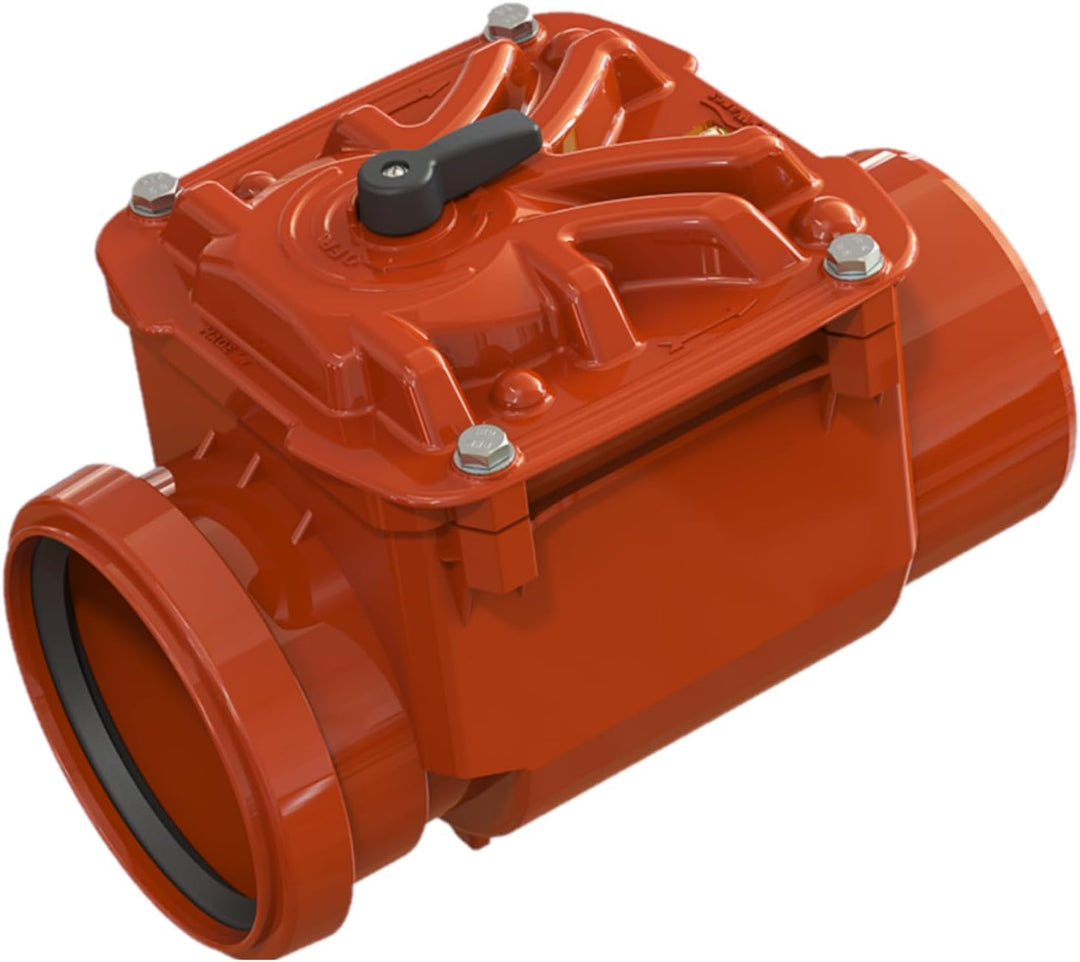 UZMAN Rückstauklappe Rückstauverschluss mit verriegelbarer Rückstauklappe Rattenschutz (DN200)