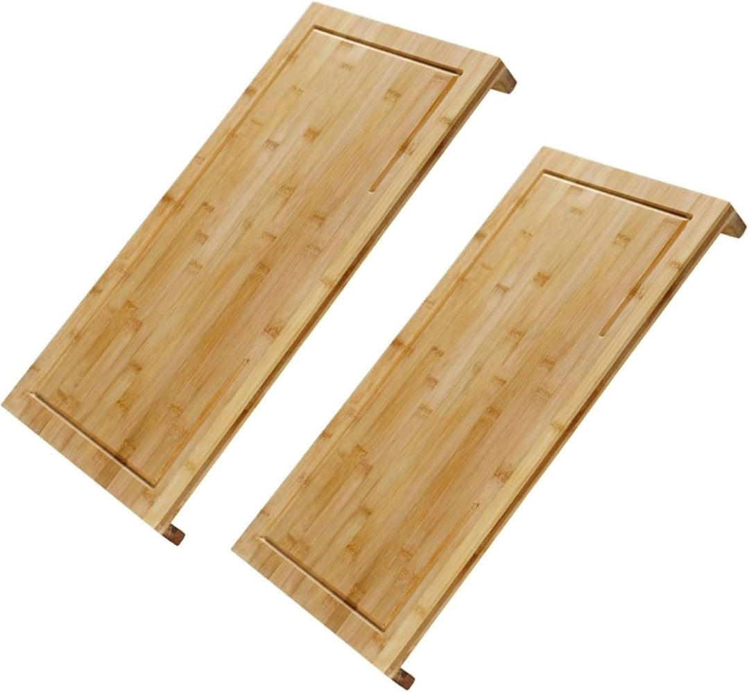 Kesper - 2 Stück Schneide- und Abdeckplatte - Bambusholz - 54 x 28 x 4 cm - grosse und robuste Herda