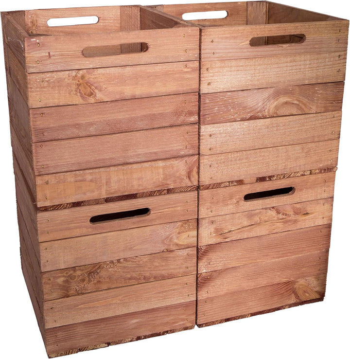 Holzkiste Aufbewahrungskiste Einschubkiste Schubladenbox Vintage Ocker passend für alle Kallaxregale