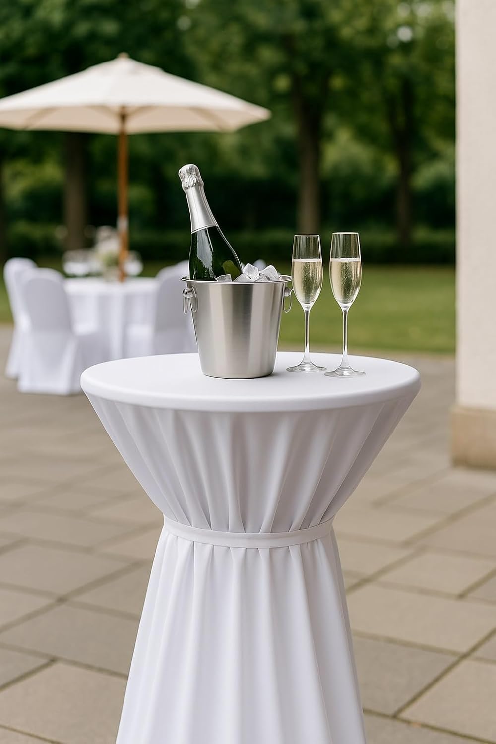 Bambelaa! Sektkühler Edelstahl Gross Glänzend mit Ringgriffen Eimer Weinkühler Champagnerkühler Flas