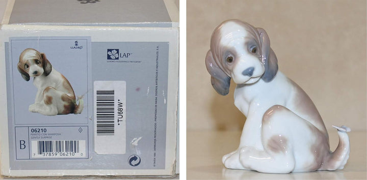 LLADRÓ Figur Niedliches Kleines Hündchen. Hündchen. Porzellan.