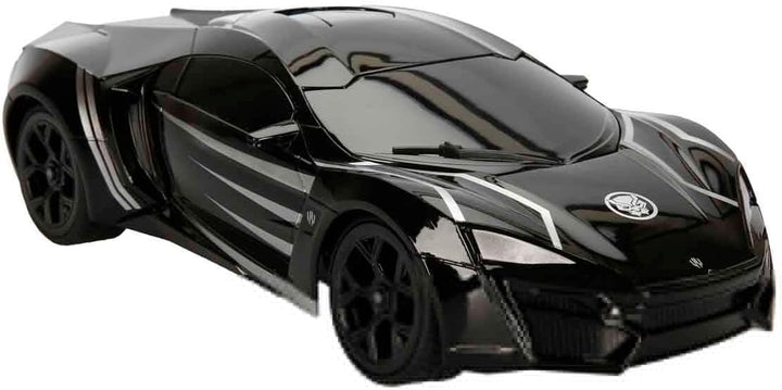Jada Toys Marvel Black Panther RC Lykan Hypersport, Turbofunktion, RC Auto, Ferngesteuertes Auto mit