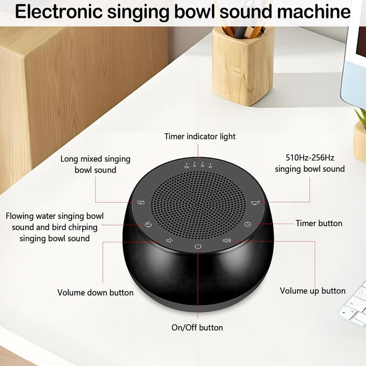 Meditationsschalen Klangmaschine, Tibetische Klangschale Elektrisch 7 Klangschalen Grössen für Medit