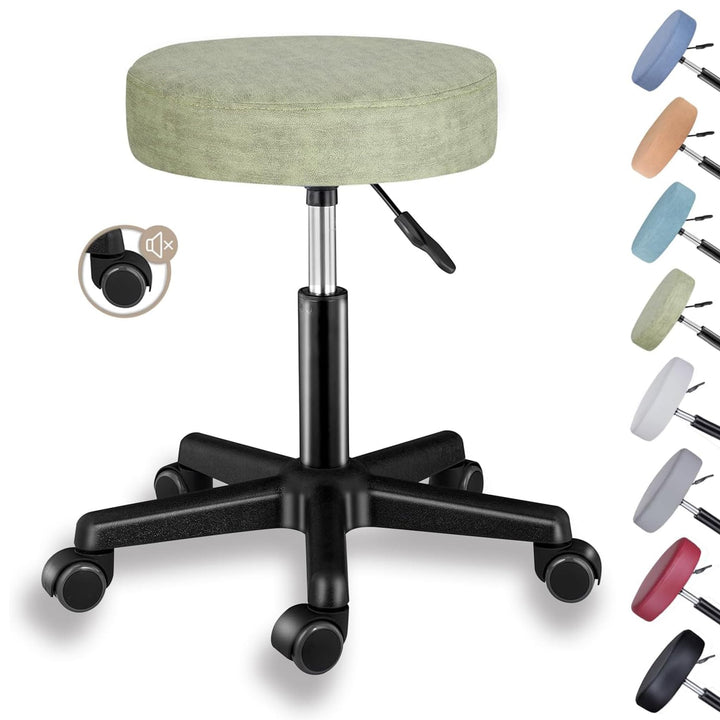Zedelmaier Rollhocker höhenverstellbar, Bürohocker mit Gummirollen, 360° drehbar Hocker mit Rollen &amp;