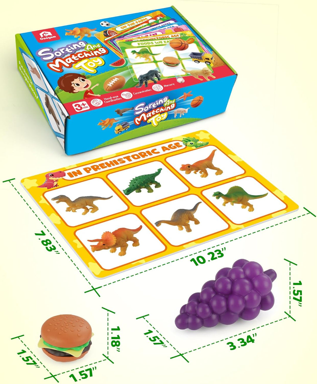 Coogam Kinderspielzeug, feine Bewegung Montessori-Spiele, Vorschul-Lerngeschenke für Kinder im Alter