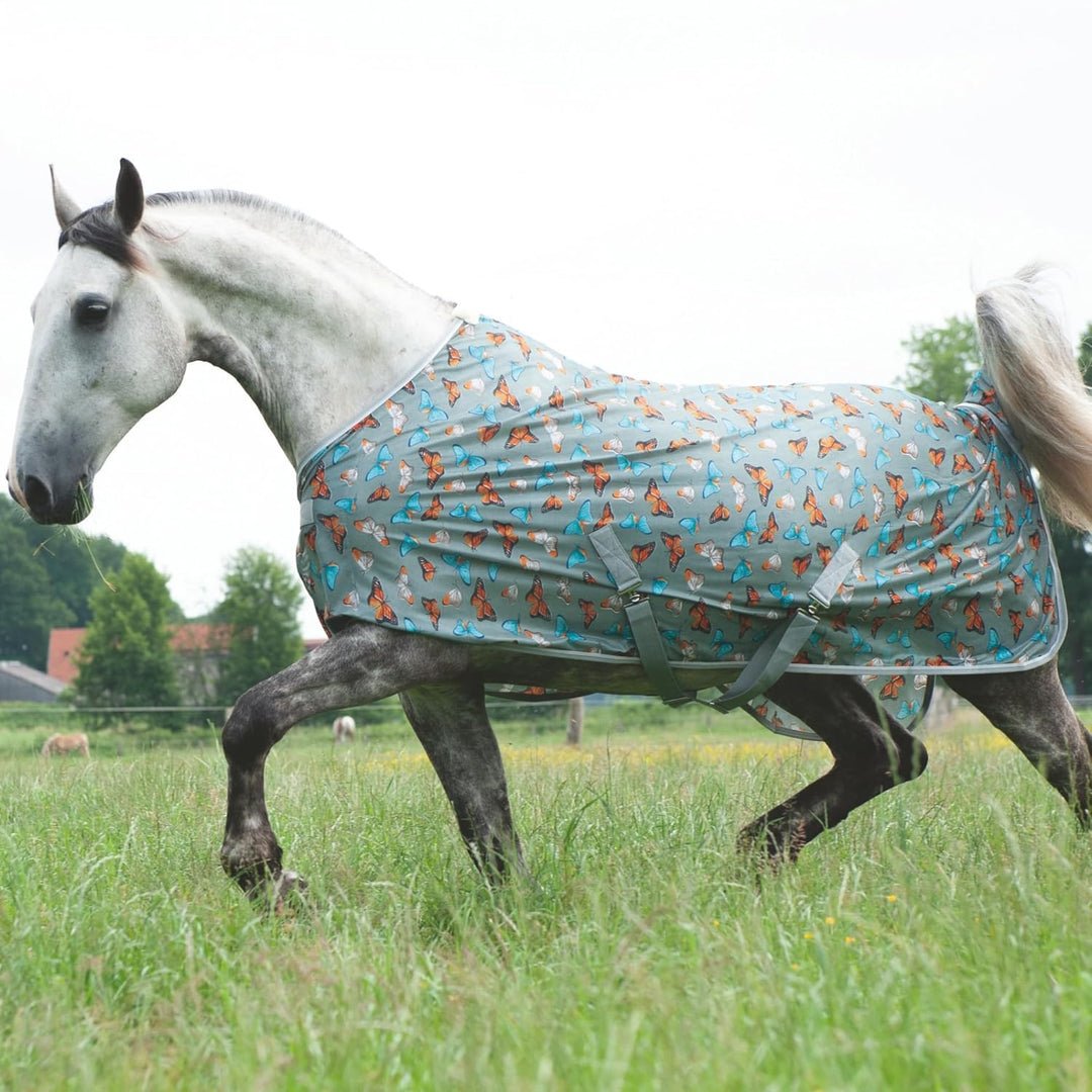 HKM Butterfly Pferdedecken Hellgrau 145