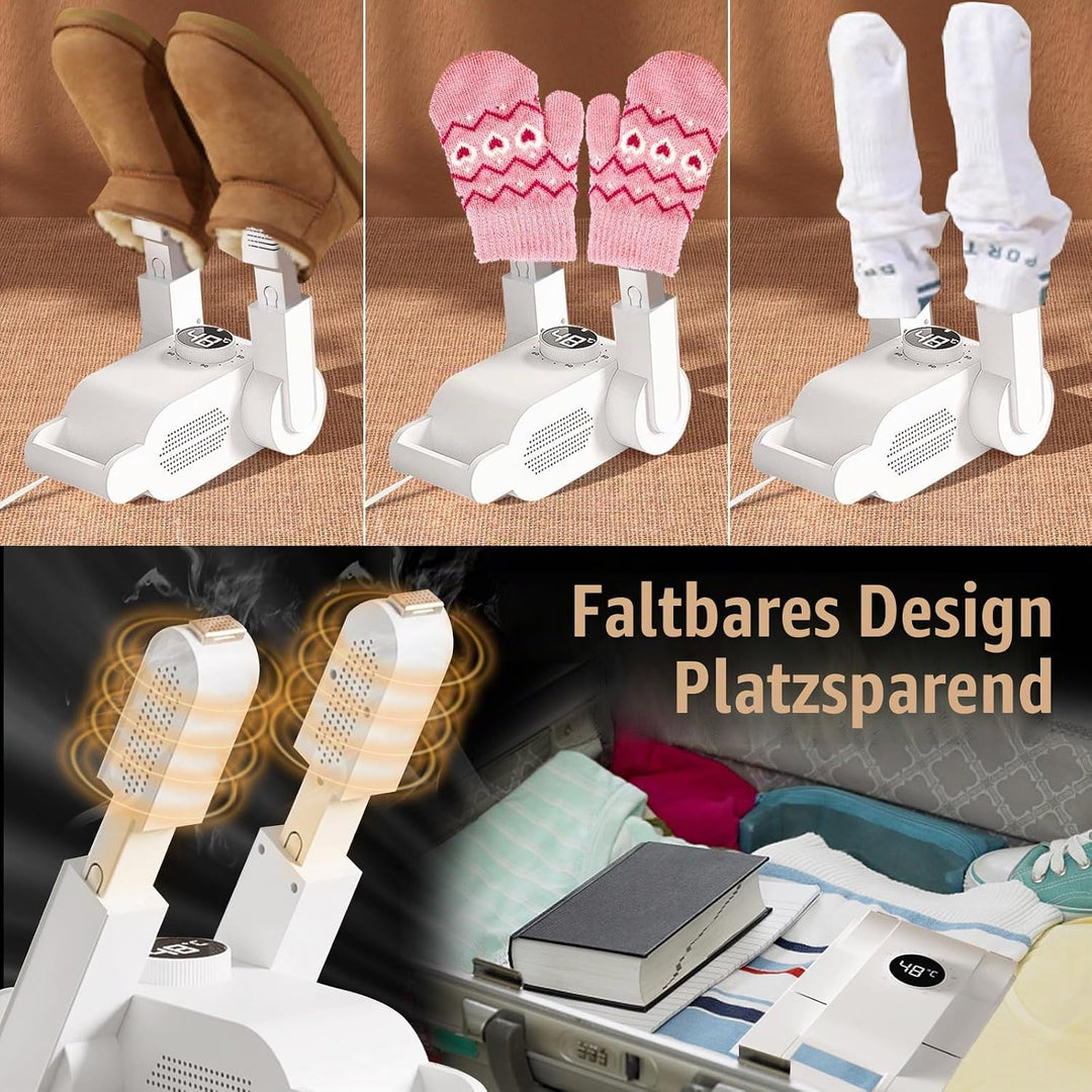 Schuhtrockner Elektrisch, Schuhe Stiefeltrockner, skischuhtrockner, Schuhwärmer mit Timer und antiba