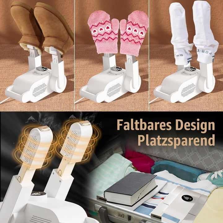 Schuhtrockner Elektrisch, Schuhe Stiefeltrockner, skischuhtrockner, Schuhwärmer mit Timer und antiba