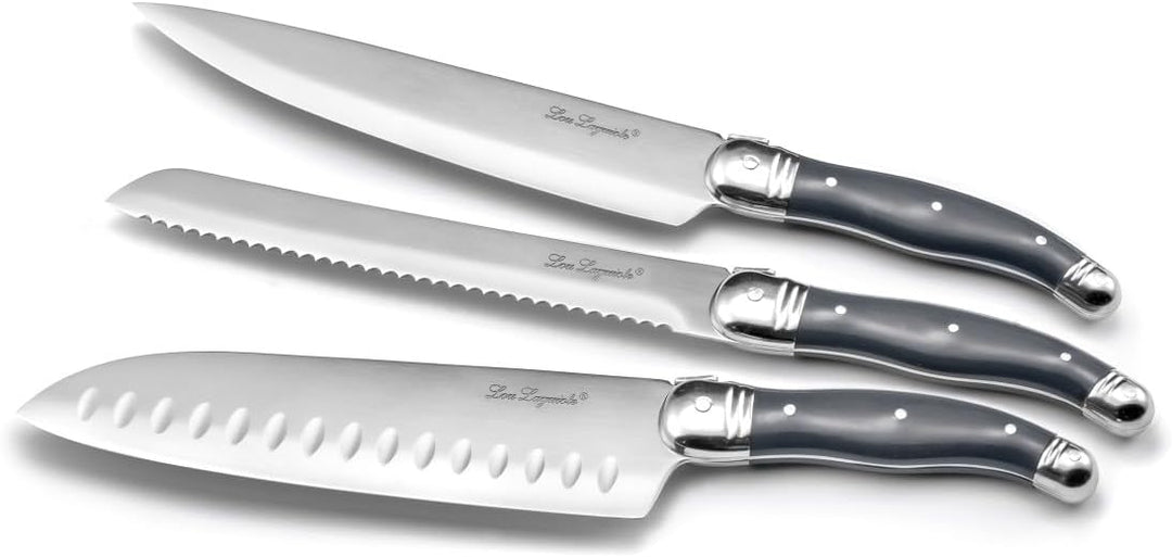 Lou Laguiole Tradition XL Küchenmesser-Set, 3-teilig