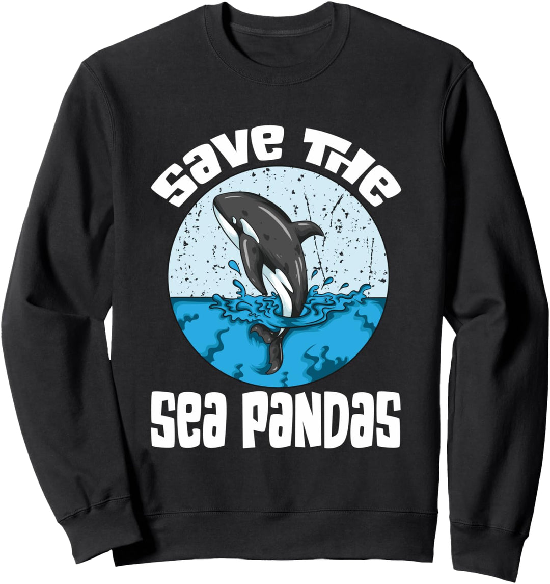 Wal Wale Orcas Walschützer Wal Fan Save the Sea Pandas Orca Sweatshirt