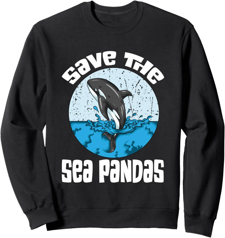 Wal Wale Orcas Walschützer Wal Fan Save the Sea Pandas Orca Sweatshirt