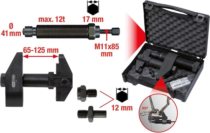 KS Tools 670.0075 Klemmschrauben-Ausdrücker mit Hydraulikspindel