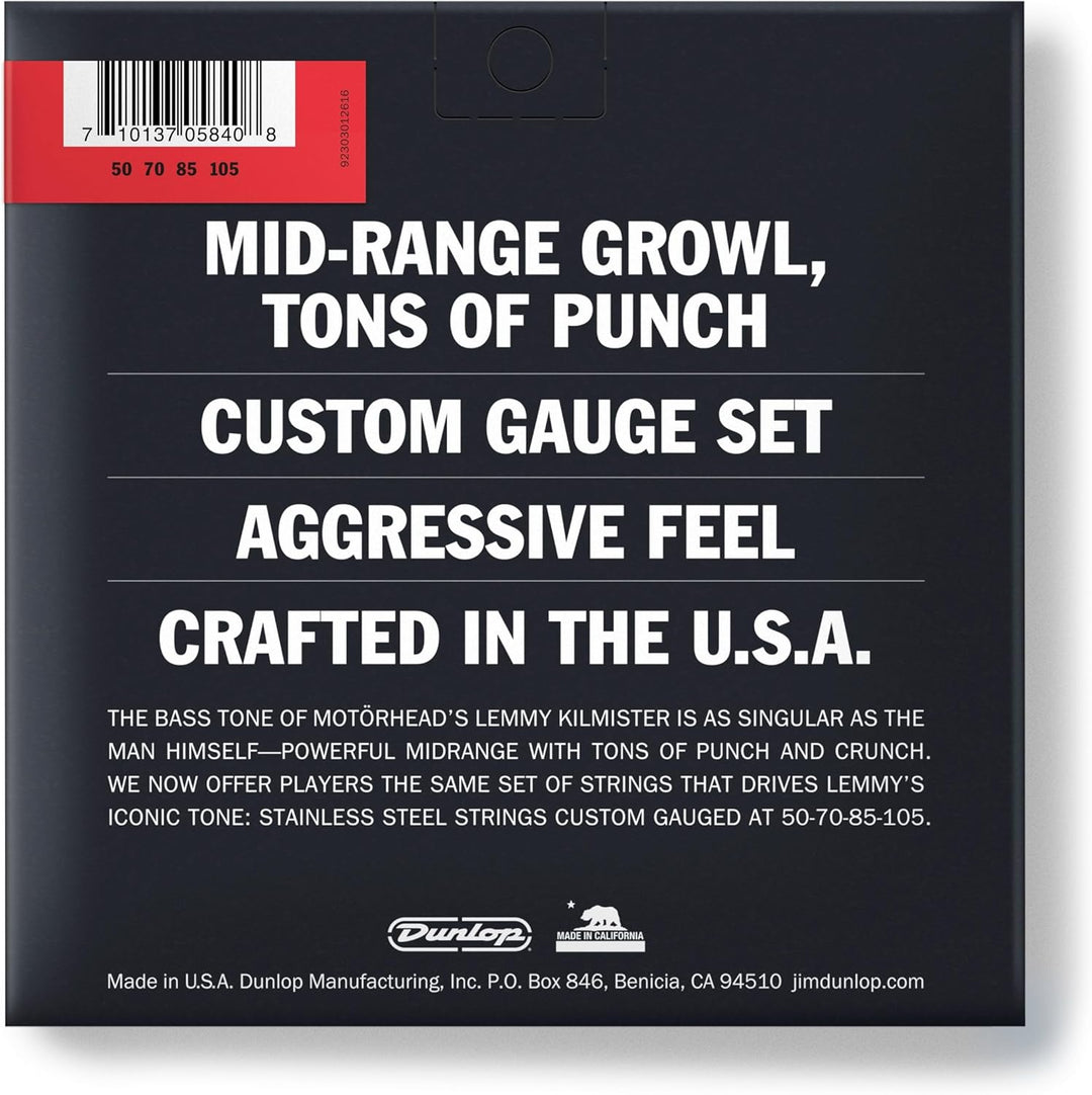 Jim Dunlop LKS50105 Lemmy-Signatur-Bass-Saiten 50 - 105 Lemmy, 50 - 105 Lemmy