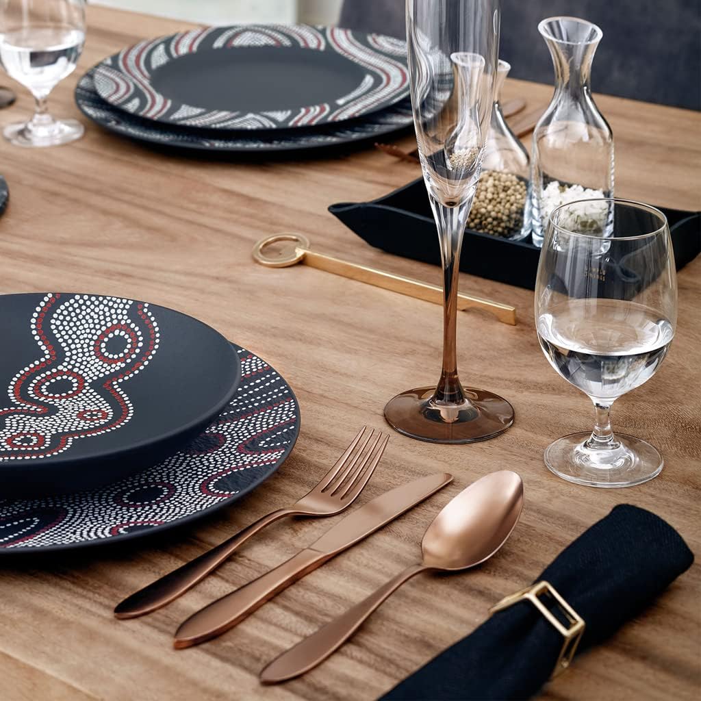 Villeroy & Boch - Manufacture Besteckset 20tlg. Gold, Besteck, Tafelbesteck, Besteck Set 6 Personen,