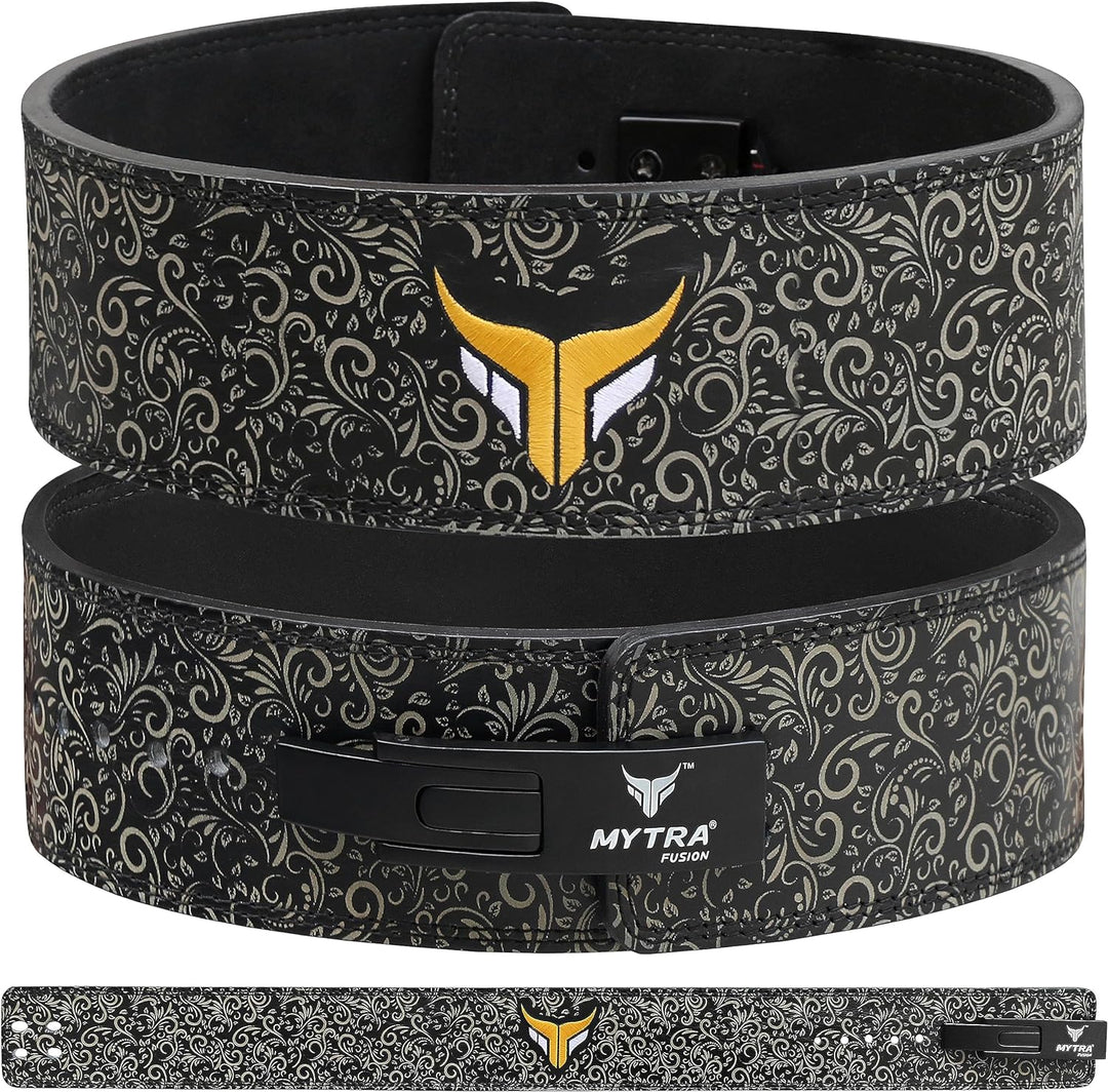 Mytra Fusion gewichthebergürtel weisse Schnalle Lifting Belt for Fitnessstudio, Fitness, Training, g