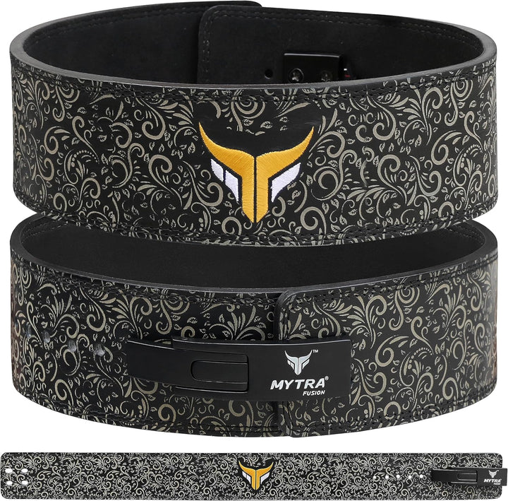 Mytra Fusion gewichthebergürtel weisse Schnalle Lifting Belt for Fitnessstudio, Fitness, Training, g