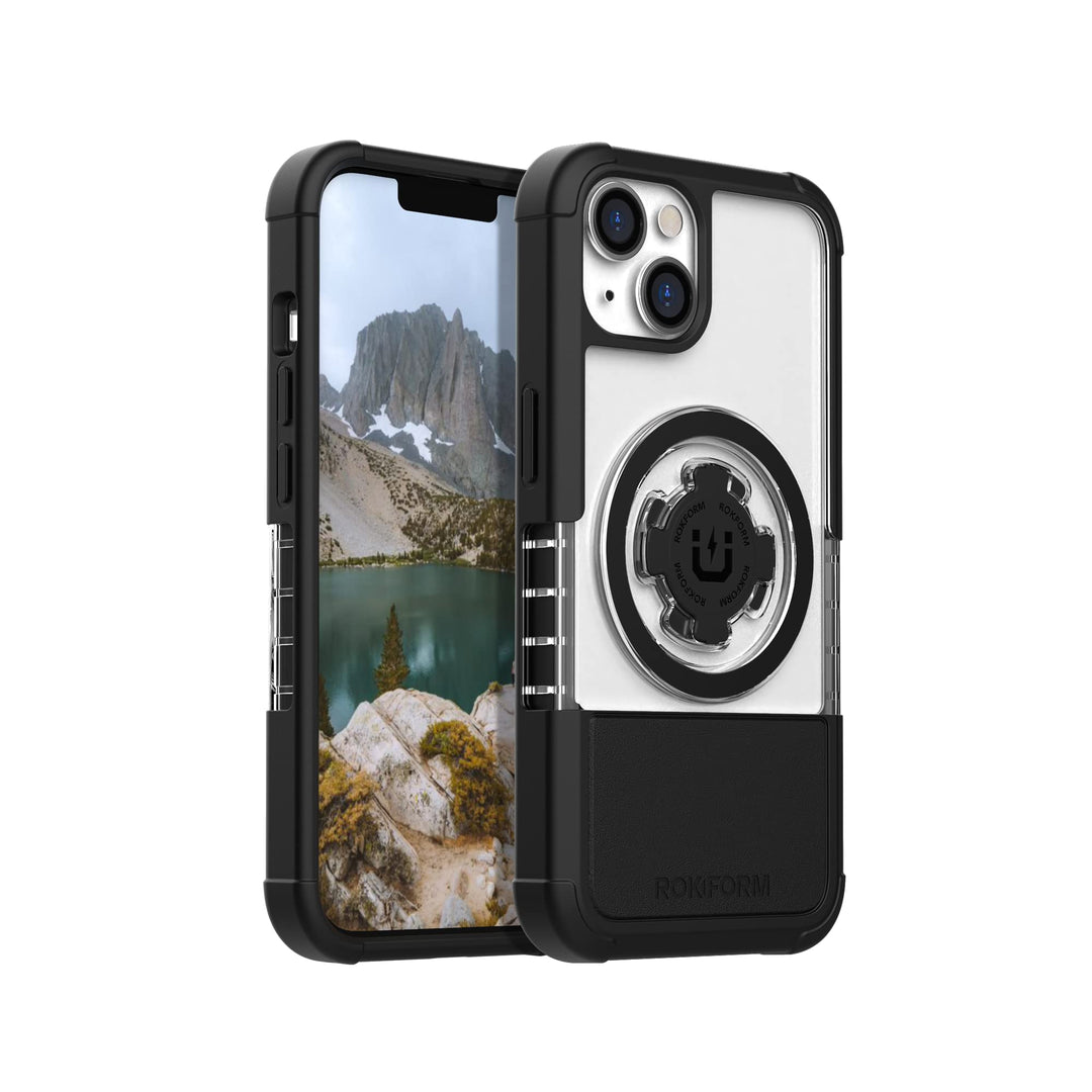 Rokform - iPhone 14 Hülle, Crystal Series, magnetisch + MagSafe kompatibel, klare Apple Hülle, iPhon