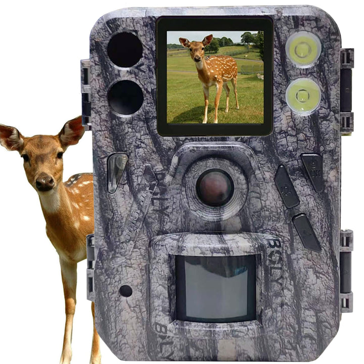Mini-Wildkamera,2.7K 37MP Jagdkamera 1.44 LCD-Display, Bewegungssensor, Nachtsicht, Grün Farbfotos i