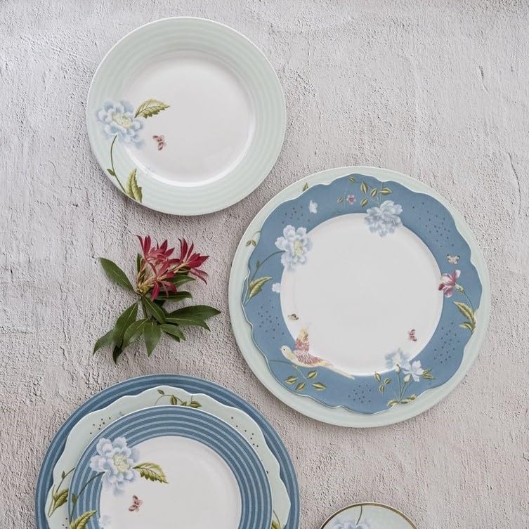 Laura Ashley Heritage Collectables Geschenkset 4 Teller 24,5 cm Seaspray Uni Porzellan