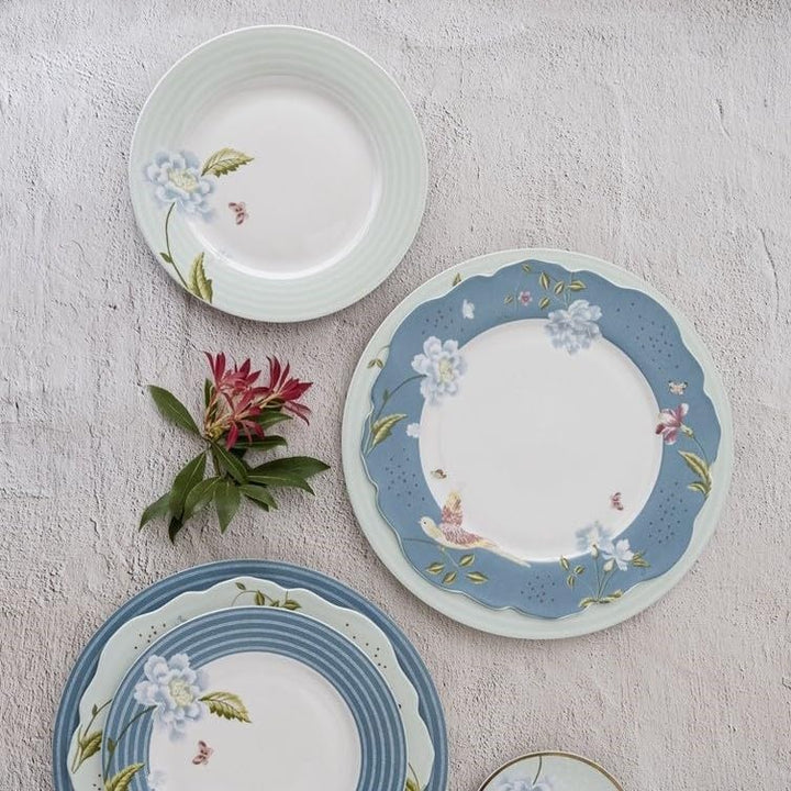 Laura Ashley Heritage Collectables Geschenkset 4 Teller 24,5 cm Seaspray Uni Porzellan