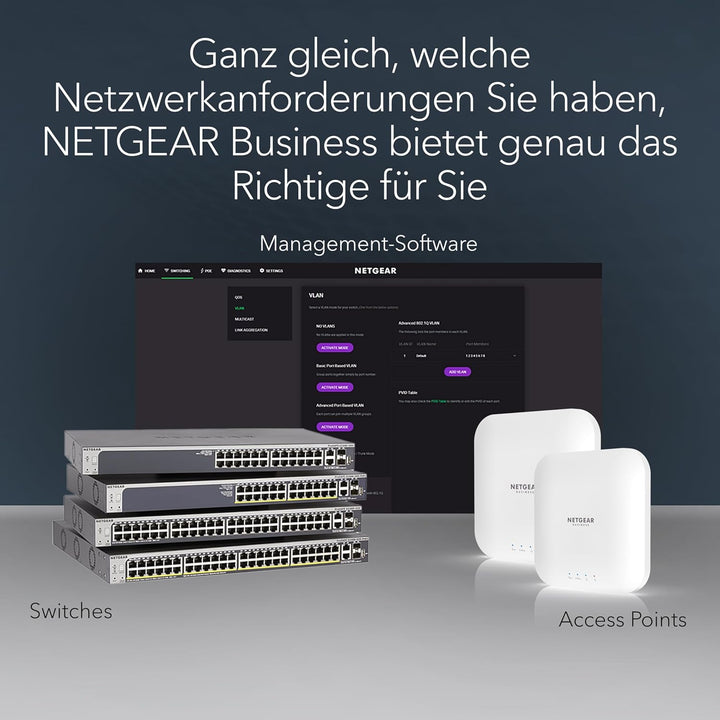 NETGEAR PoE Switch 5 Port Gigabit Ethernet LAN Switch PoE+ mit 4 Port bei 63 W (GS305P), Desktop- od