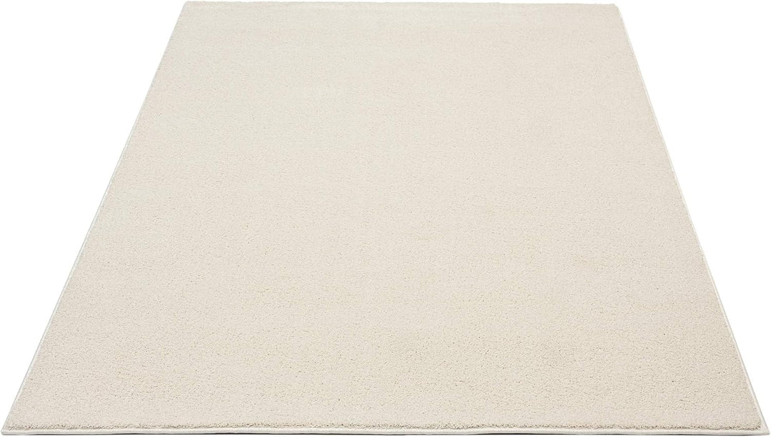 Mia´s Teppiche Emma Wohnzimmer Teppich, Kurzflor, 80x150 cm, Creme 80 x 150 cm Creme, 80 x 150 cm Cr