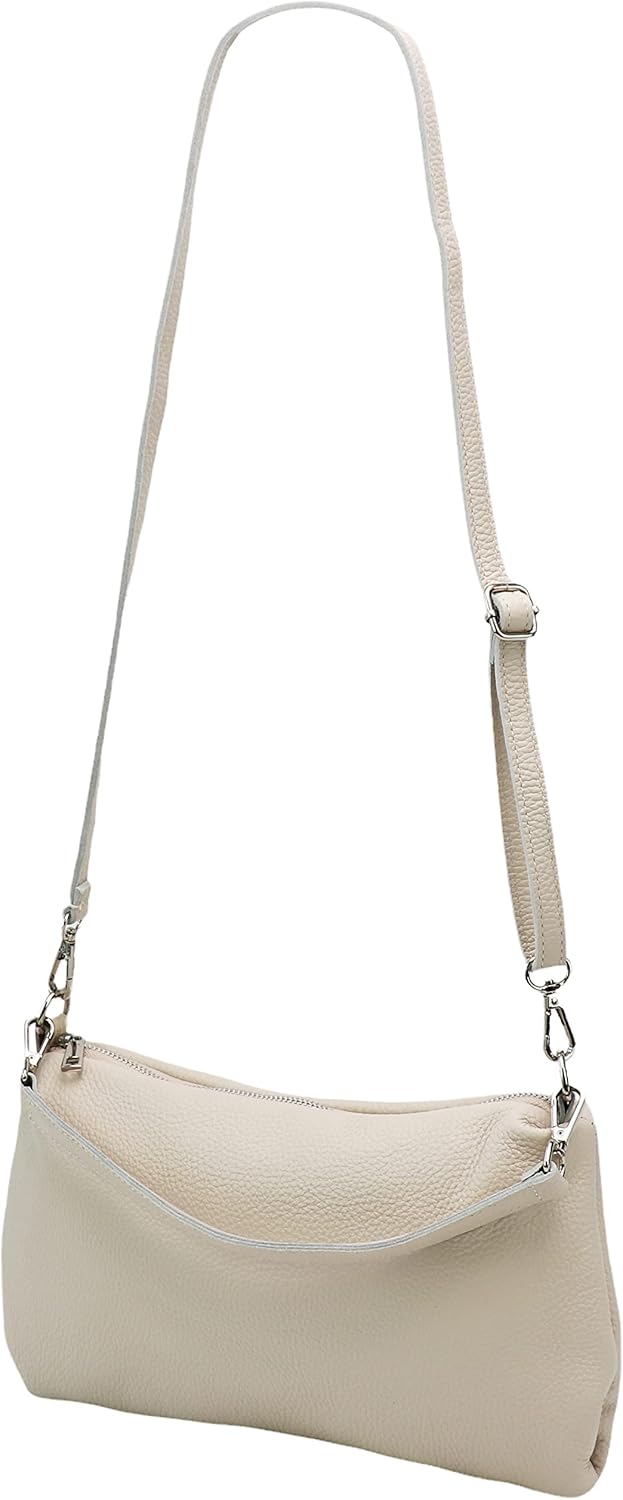 SH Leder Echtleder Umhängetasche mittelgrosse schultertasche Abendtasche Clutch Crossbody Bag Messen