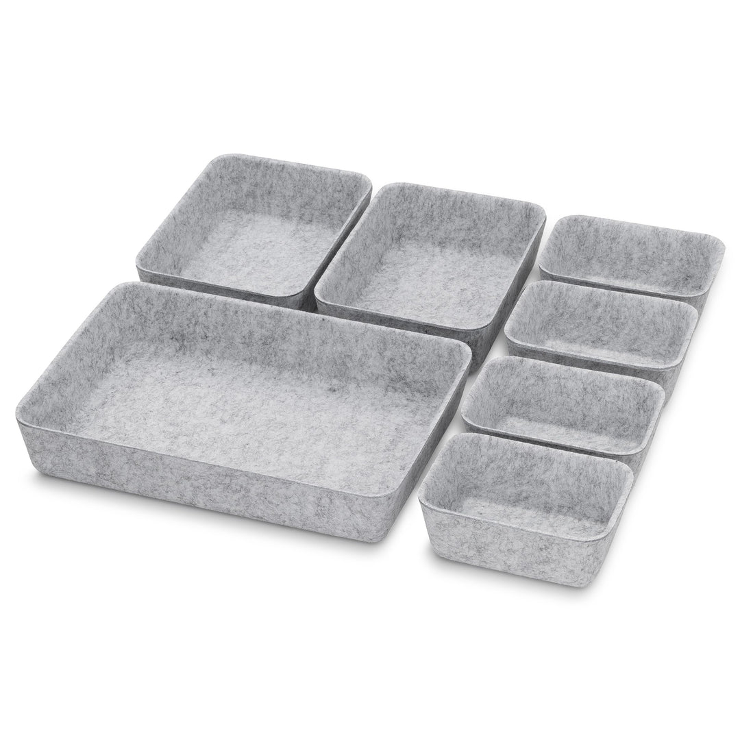 helit H6131082 - Schubladen Organizer the organizer, 7-teilig, Filz, Aufbewahrungsbox