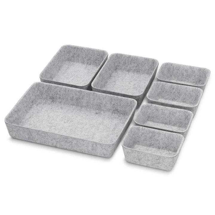 helit H6131082 - Schubladen Organizer the organizer, 7-teilig, Filz, Aufbewahrungsbox