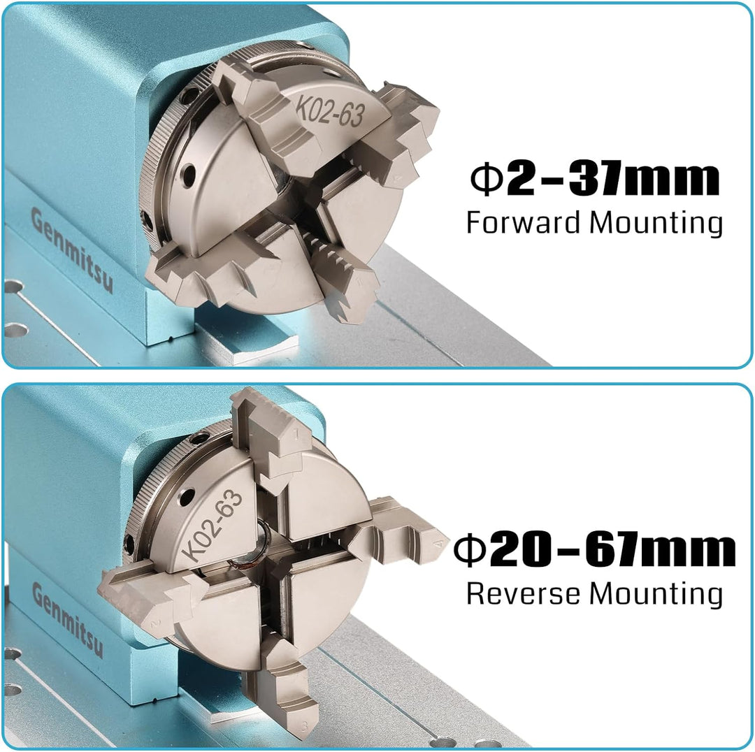 Genmitsu Rotationsmodul-Kit für PROVer XL 4030 V1/6050 Plus CNC-Fräsmaschine mit NEMA23 Planetengetr