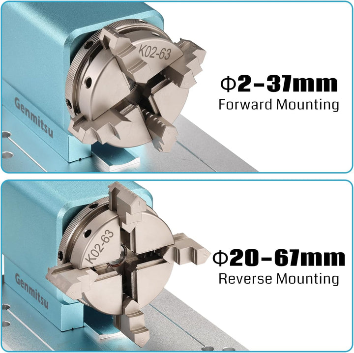 Genmitsu Rotationsmodul-Kit für PROVer XL 4030 V1/6050 Plus CNC-Fräsmaschine mit NEMA23 Planetengetr