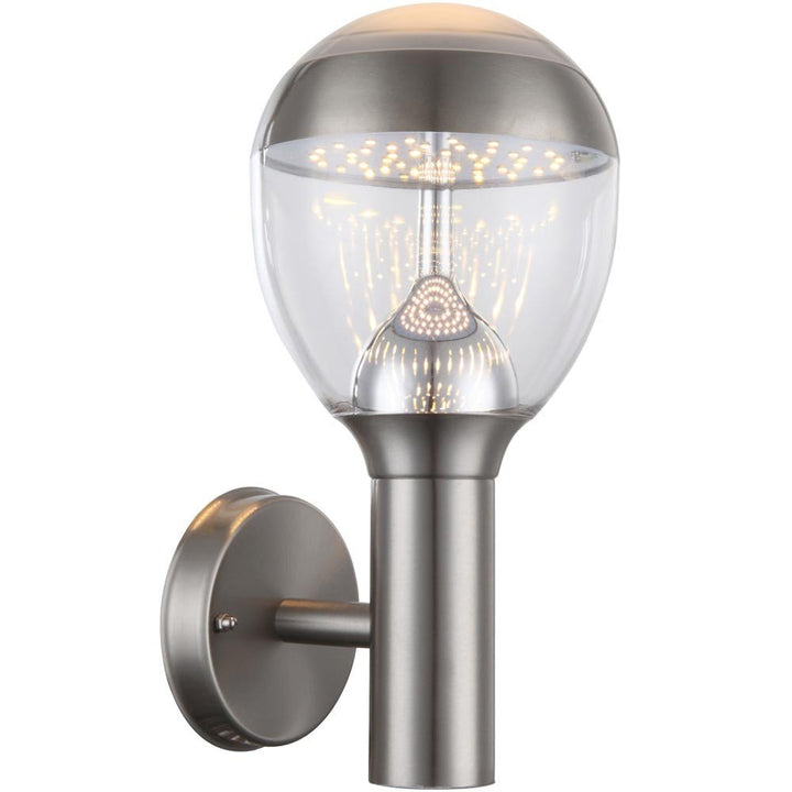 Globo 11 Watt LED Aussen Wand Leuchte Edelstahl dunkelgrau Garten 34250 CALLISTO