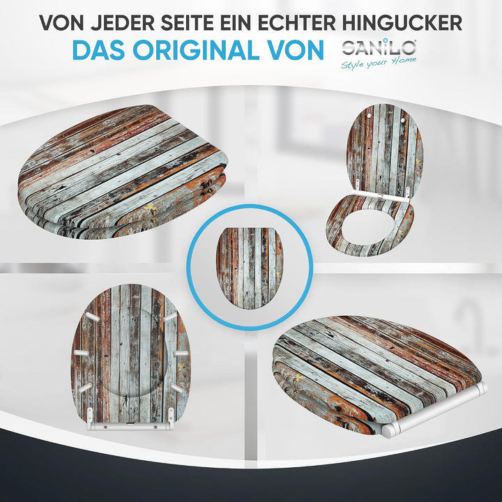 Sanilo WC Sitz mit Absenkautomatik, viele schöne Holz Toilettendeckel zur Auswahl, hochwertige und s