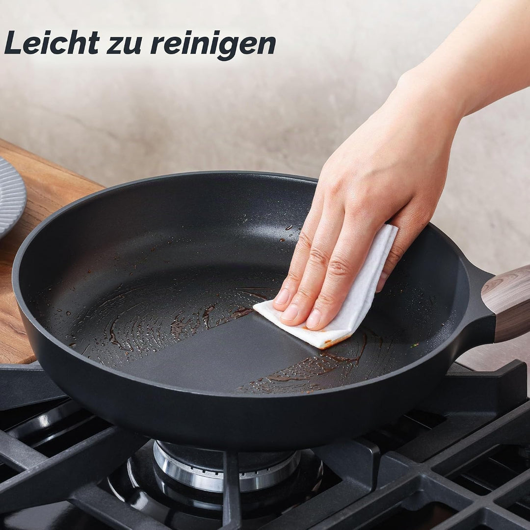 SENSARTE Antihaft Bratpfanne mit Deckel 24cm Antihaft-Eierpfanne Omelettpfanne, Gesunde Küche Kochen