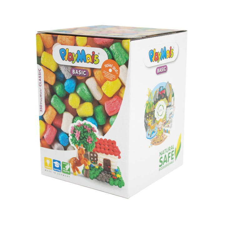 Playmais Basic Medium Bastel-Set für Kinder ab 3 Jahren | Über 300 Stück zum Basteln | Natürliches S