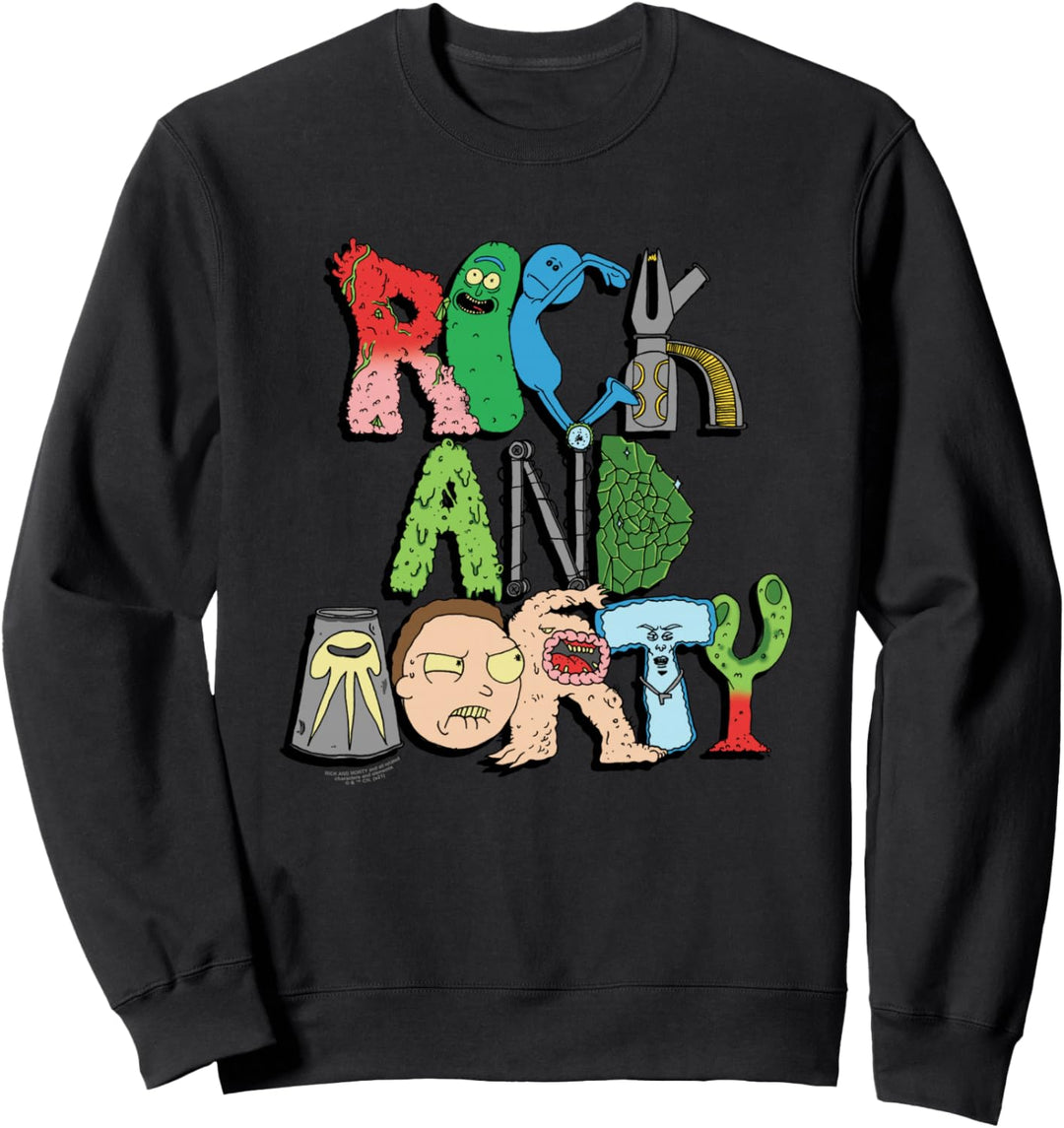 Rick and Morty Illustrated Logo Sweatshirt