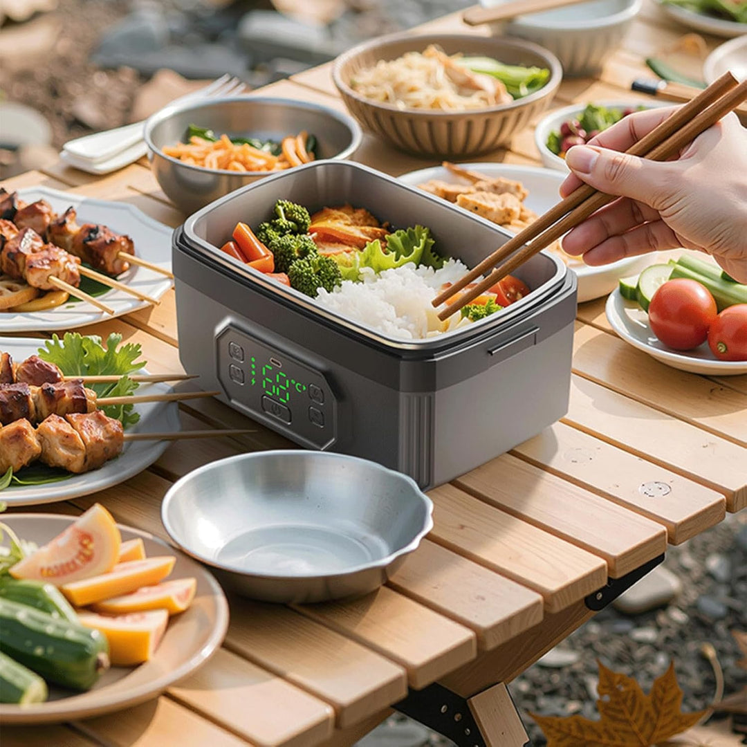 Elektrische Lunchbox für Erwachsene, Wiederaufladbare Beheizbare Lunchbox 21000mAh Akku,Herausnehmba