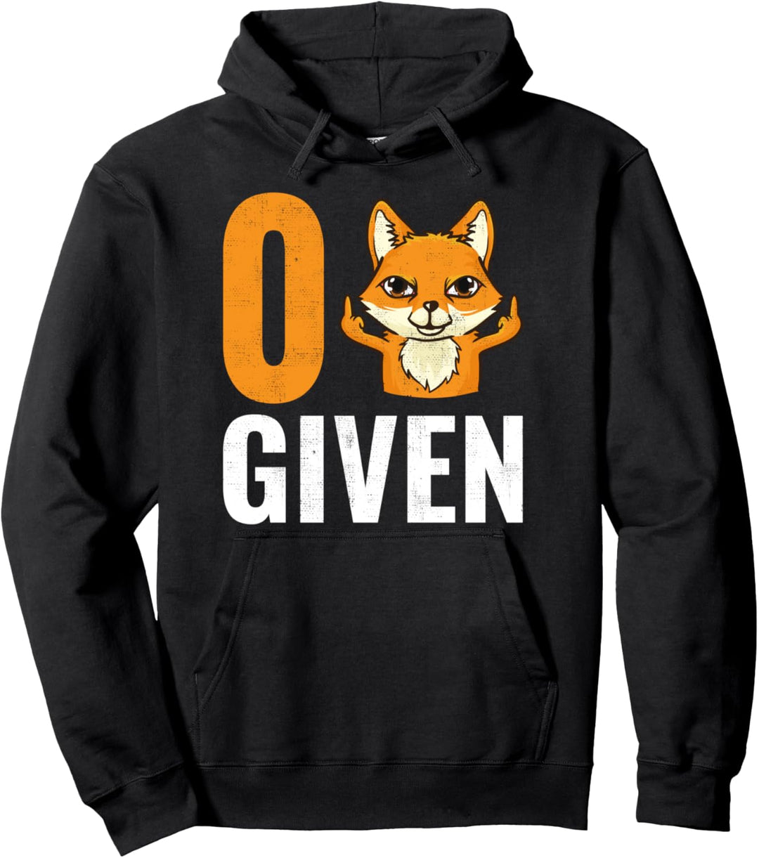 Zero Fox Given Lustiges Fuchs Wortspiel Pullover Hoodie