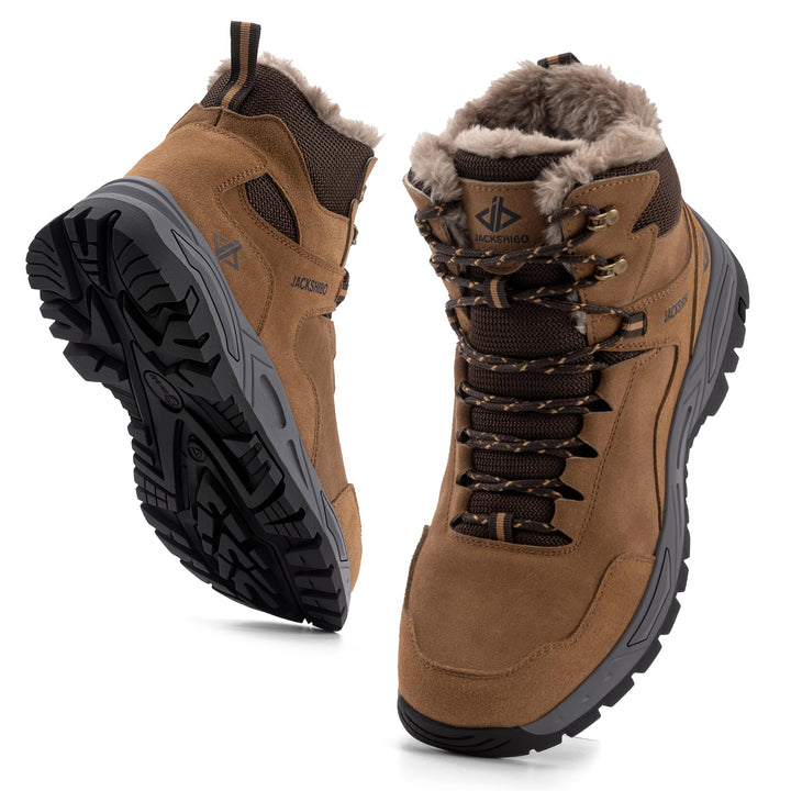JACKSHIBO Winterschuhe Herren Winterstiefel Damen Warme Gefüttert Stiefel Wasserdicht Rutschfest Sch