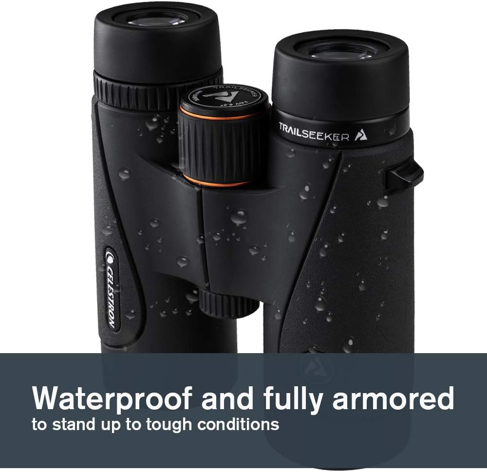 Celestron 71404 TrailSeeker 8 x 42mm Dachkantgläser mit dielektrisch beschichteter Linse, BaK-4-Pris