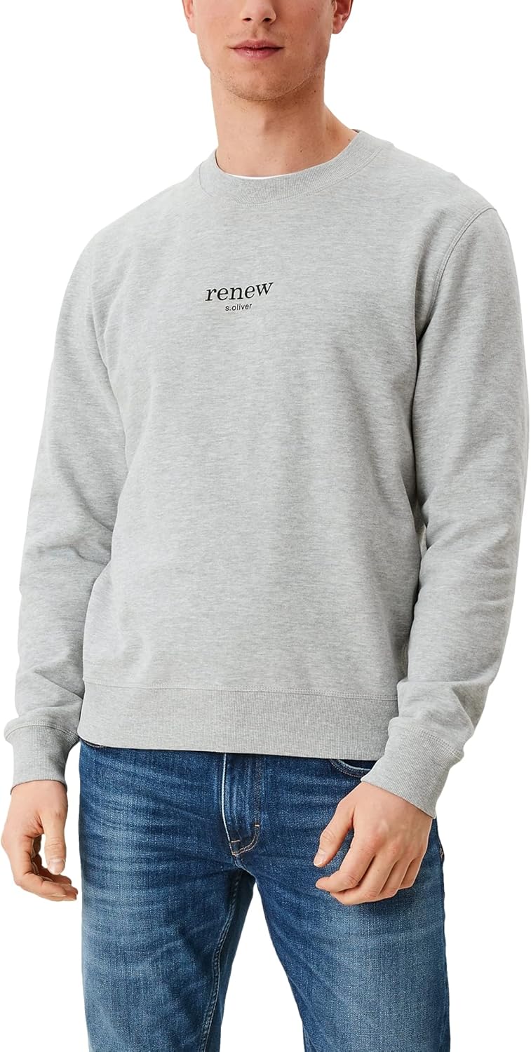 s.Oliver Herren Sweatshirt XXL Light Melange, XXL Light Melange