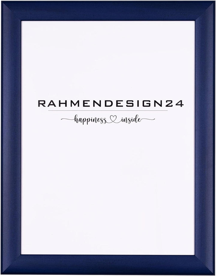 Rahmendesign24 Bilderrahmen Fiona 40x60 (POSTERFORMAT) Dunkelblau Fotorahmen, Wechselrahmen, Posterr