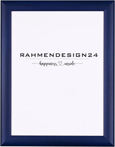 Rahmendesign24 Bilderrahmen Fiona 40x60 (POSTERFORMAT) Dunkelblau Fotorahmen, Wechselrahmen, Posterr