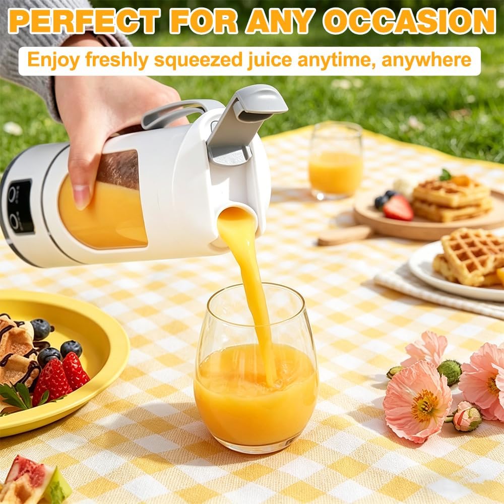 Tragbarer Mixer Smoothie Maker to Go, 450ML Portable Blender USB Wiederaufladbar Standmixer Klein mi