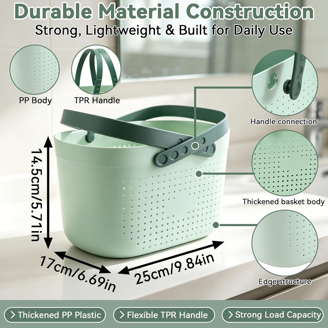HERCHR Putzmittel Organizer Caddy Organizer, Tragbare Dusche Caddy Korb, Tragbarer Duschkorb, Kunsts