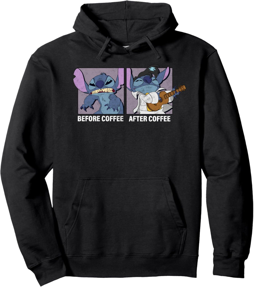 Disney Lilo & Stitch Before Coffee After Coffee Pullover Hoodie