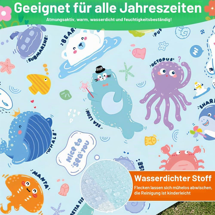 Picknickdecke wasserdicht, 145 x 210 cm Mini picknickdecke, Wasserdicht und schmutzabweisend, Ultral