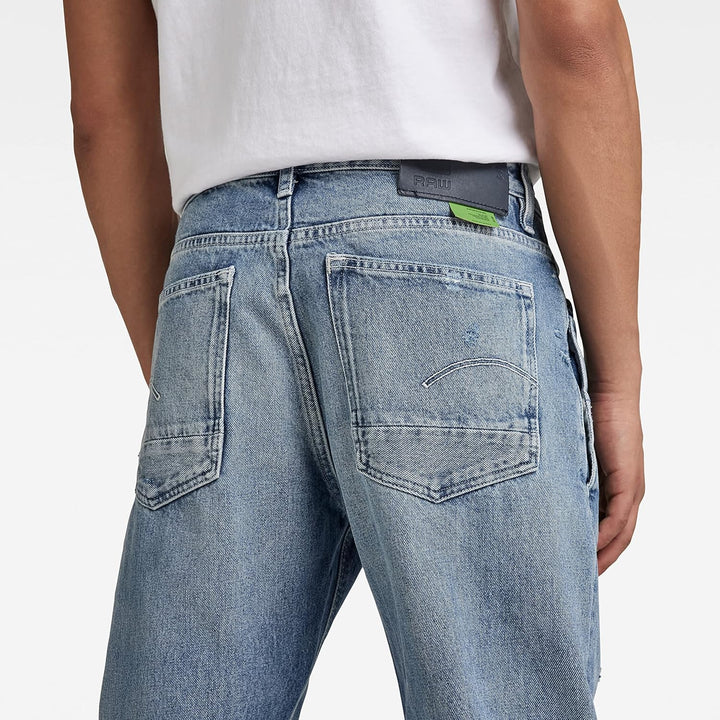 G-STAR RAW Herren A-STAQ Tapered Jeans, 27W / 32L Blau (Sun Faded Air Force Blue Destroyed)